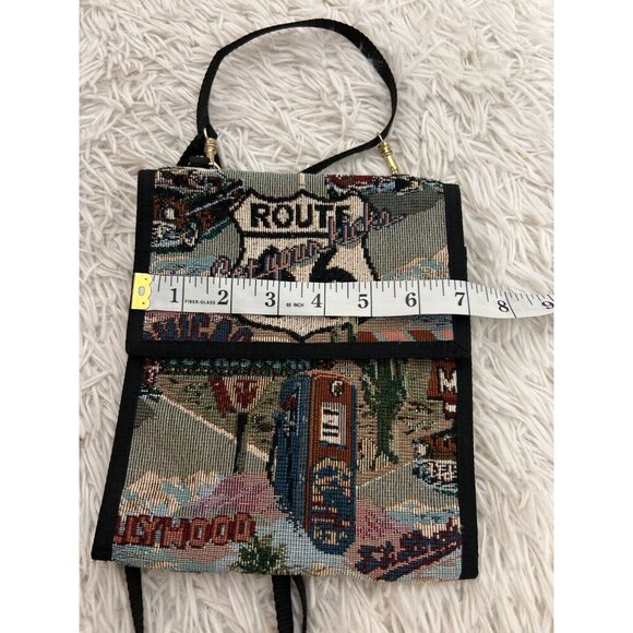 Danny K Vintage Route 66 Purse Folds out Crossbody Tapestry bag - Picture 6 of 7